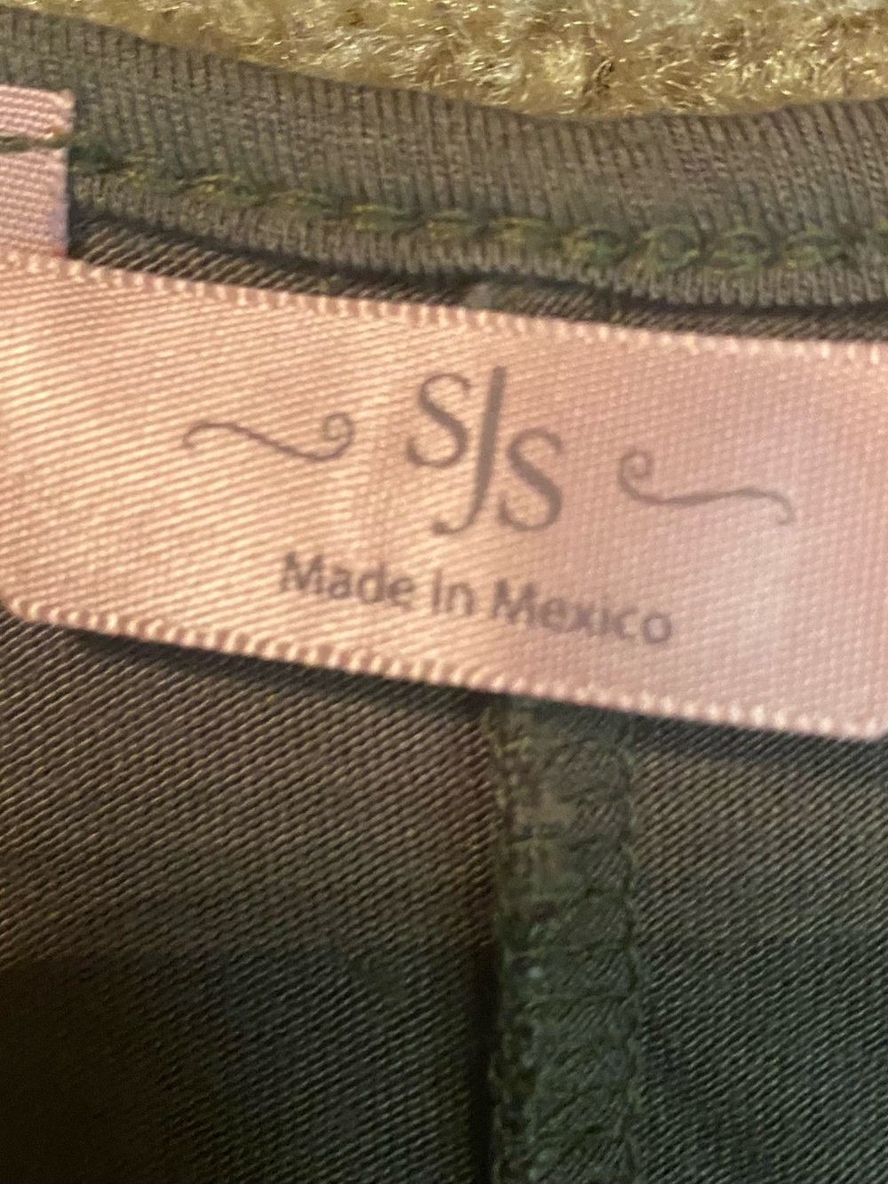 SJS Olive Green Sleeveless Dress with Rhinestone Owl Accent - Picture 2 of 6